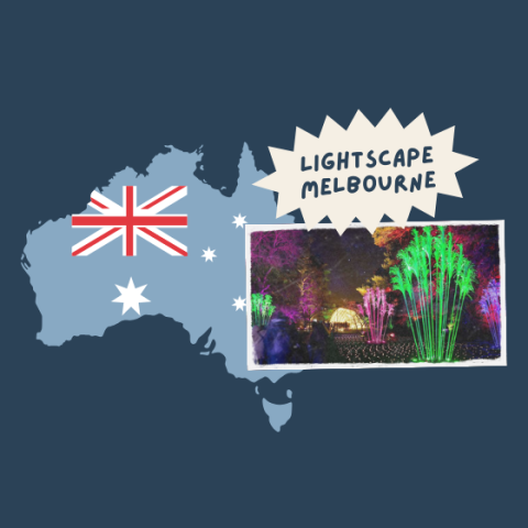 멜버른 로열 보타닉 가든에서 라이트스케이프의 마법을 경험하세요