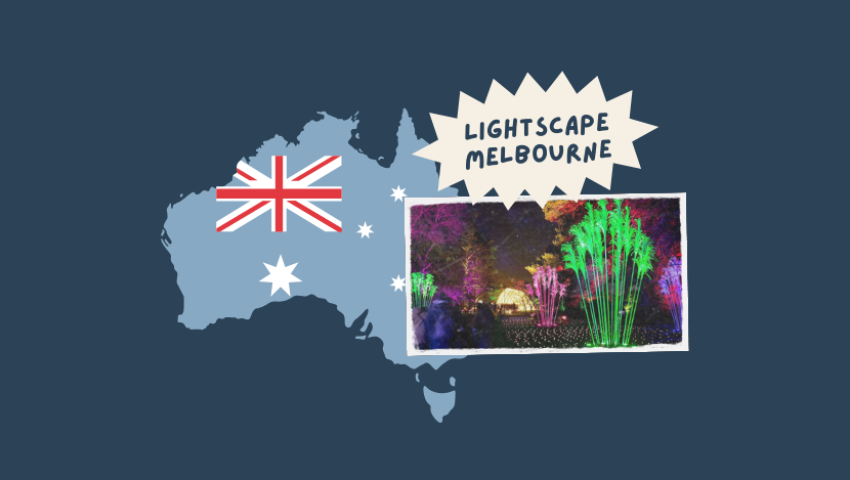 멜버른 로열 보타닉 가든에서 라이트스케이프의 마법을 경험하세요